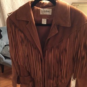 Suede fringe jacket